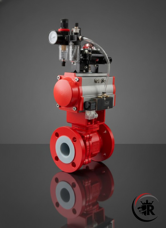 Actuated PFA Lined Ball Valve